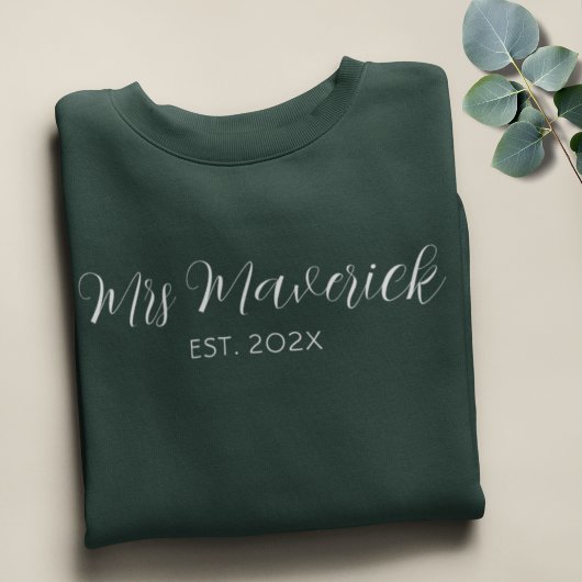 Mrs. Achternaam Custom Bride Wifey wordt toekomsti Trui