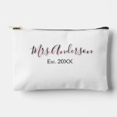 Mrs. add naam achternaam zwart roze beste jaar mod etui (Voorkant)