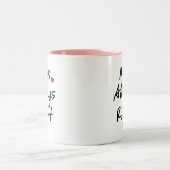 Mrs Altijd goed Tweekleurige Koffiemok (Center)