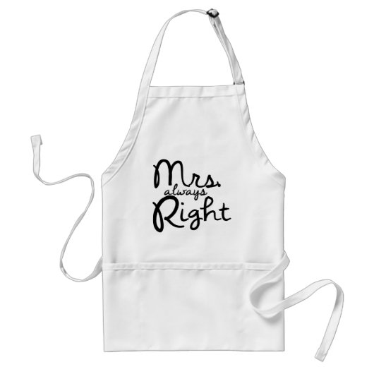 Mrs Altijd Juist Apron Standaard Schort (Voorkant)