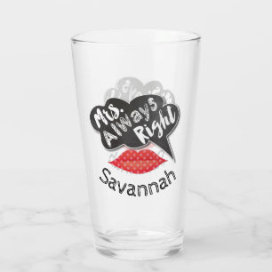 Mrs Altijd Juist Bride Wedding Funny Glas