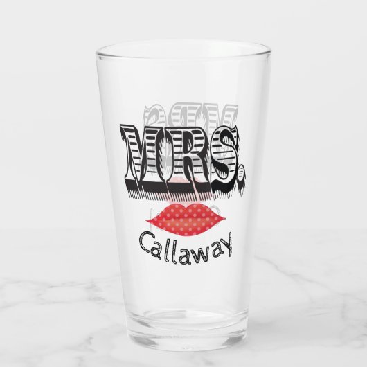 Mrs Altijd Juist Bride Wedding Funny Glas (Achterkant)