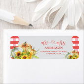 Mrs And Mrs Rustic Fall Pumpkin Wedding Address Etiket (Insitu)