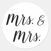 Mrs. and Mrs. stickers (Voorkant)