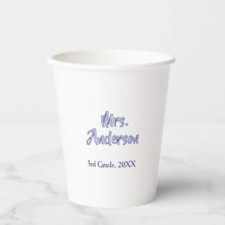 mrs anderson leraren waardering dag paarse scho papieren bekers