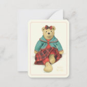 MRS. BEAR 3.5x2.5 Plat Kaart II Notitiekaartje (Voorkant)