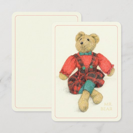 MRS. BEAR 3.5x5 Plat Kaart II (Voorkant / Achterkant)
