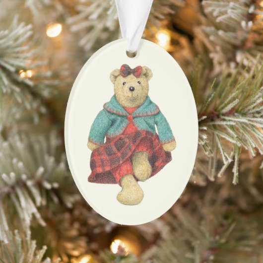 MRS. BEAR Acryl Ovaal Ornament (Boom)