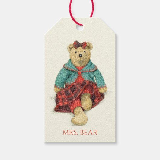 MRS. BEAR-cadeautags Cadeaulabel (Voorkant)