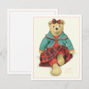MRS. BEER 4.25x5.5 Plat Kaartje Kaart