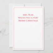 MRS BEER 5x7 Vlakke Kerstmis Kaart (Achterkant)