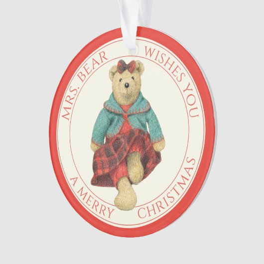 MRS BEER Acryl Cirkel Ornament + Tekst (voorkant)