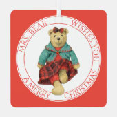 MRS BEER Aluminium Vierkant Ornament + Tekst (Achterkant)