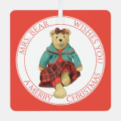 MRS BEER Aluminium Vierkant Ornament + Tekst (Voorkant)