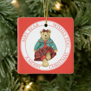 MRS BEER Keramisch Vierkant Ornament + Tekst