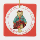 MRS BEER Keramisch Vierkant Ornament + Tekst (Achterkant)