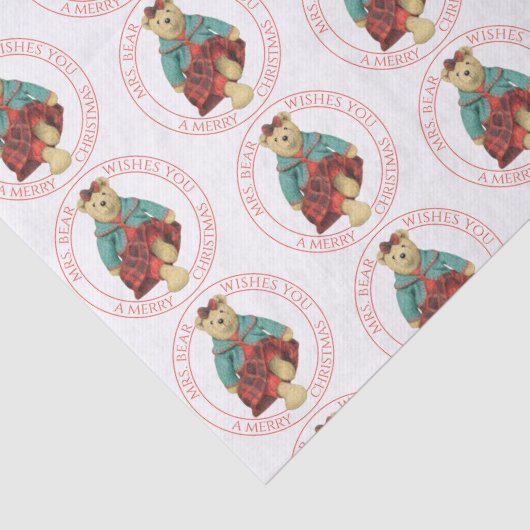 MRS BEER kerstcadeaupapier Tissuepapier (Detail)