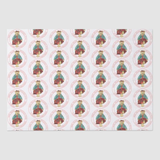 MRS BEER kerstcadeaupapier Tissuepapier (Voorkant)