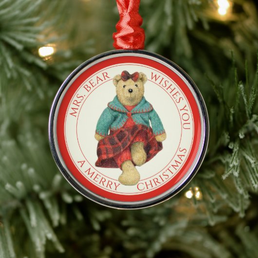 MRS BEER Premium Rond Ornament + Tekst (Boom)