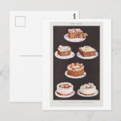 Mrs Beeton's Fancy Cakes  Illustratie Briefkaart (Voorkant / Achterkant)