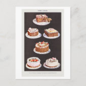 Mrs Beeton's Fancy Cakes Illustratie Briefkaart (Voorkant)