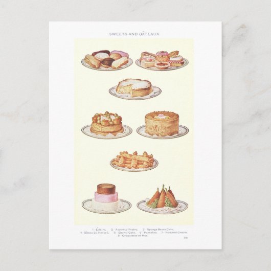 Mrs. Beeton's snoep en gateaux Briefkaart (Voorkant)
