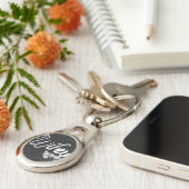 Mrs Biker huwelijksreis krijtbord vrouw Sleutelhanger (Zijkant)