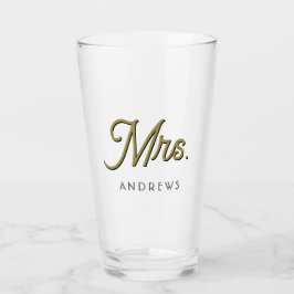 Mrs Black script en uw getrouwde achternaam Glas