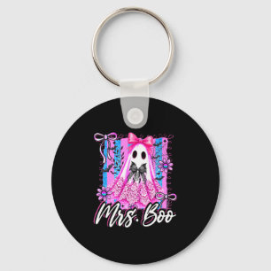 Mrs Boo Boujee Coquette Bow Retro Halloween Kostuu Sleutelhanger