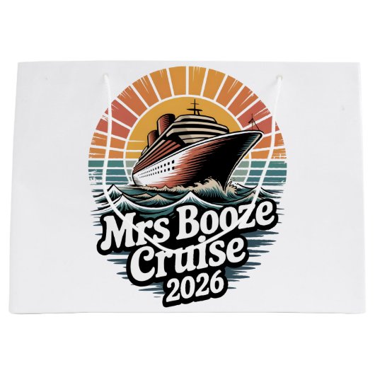 Mrs Booze Cruise 2026 Matching Couples  Groot Cadeauzakje (Voorkant)