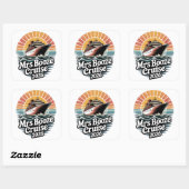 Mrs Booze Cruise 2026 Matching Couples  Vierkante Sticker (Vel)