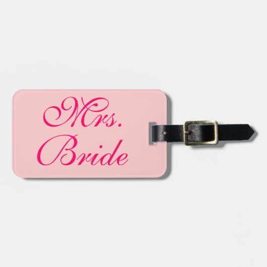 Mrs. Bride Gepersonaliseerd huwelijksreis Bagagelabel (Voorkant horizontaal)