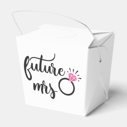 Mrs Bride to be bruiloft Vrijgezellenfeest zwart w Bedankdoosjes (Achterkant)