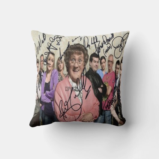 mrs browns boys gesigneerd kussen (Achterkant)