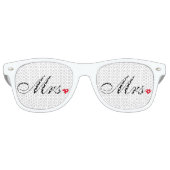 Mrs bruid Passen getrouwd koppels bruiloft partij  Retro Zonnebril (Voorkant)