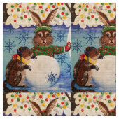 "Mrs Butterfield's Snowman" Stof (Close Up)