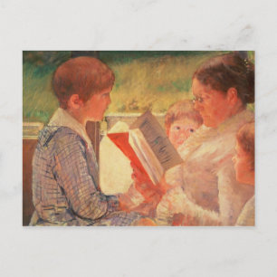 Mrs Cassatt Reading to her Grandchildren, 1888 Briefkaart