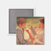 Mrs Cassatt Reading to her Grandchildren, 1888 Magneet (Voorkant / Achterkant)