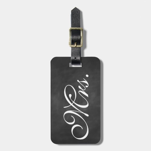 Mrs Chalkboard Bagagelabel (Voorkant verticaal)