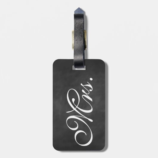 Mrs Chalkboard Bagagelabel (Achterkant verticaal)