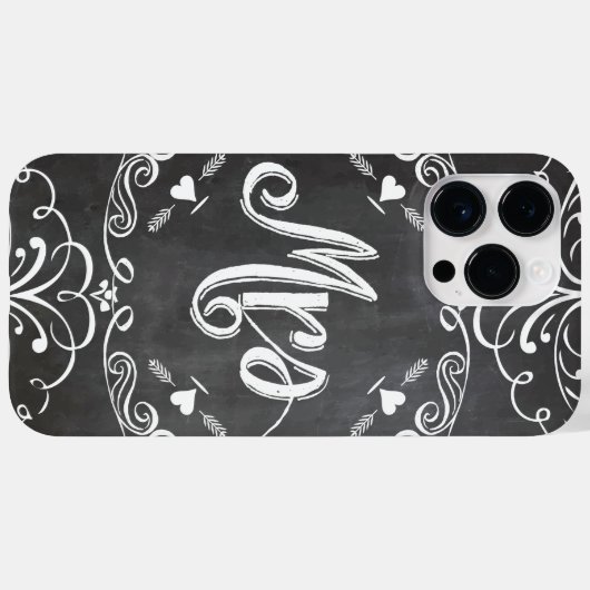Mrs Chalkboard Retro Bistro geïnspireerd Case-Mate iPhone Case (Achterkant (horizontaal))