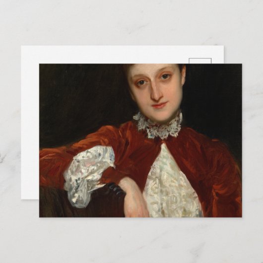 Mrs. Charles Deering, Marion Denison Whipple, 1888 Briefkaart (Voorkant / Achterkant)