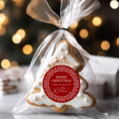 Mrs Claus’ Bakkerij Kerst Rode Vakantie Ronde Sticker