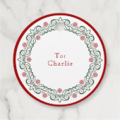 Mrs Claus’ Bakkerij Kerstvakantie traktatie Bedankjes Labels (Achterkant)