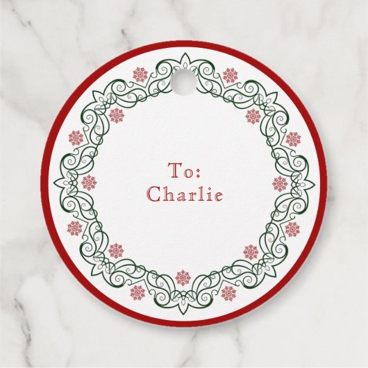 Mrs Claus’ Bakkerij Kerstvakantie traktatie Bedankjes Labels (Achterkant)