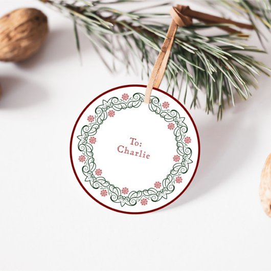 Mrs Claus’ Bakkerij Kerstvakantie traktatie Bedankjes Labels