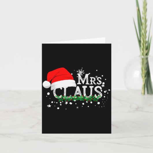 Mrs Claus Christmas Couples Matching Her Xmas Paja Kaart (Voorkant)