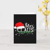 Mrs Claus Christmas Couples Matching Her Xmas Paja Kaart (Gele Bloem)