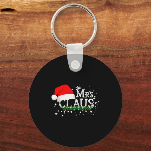 Mrs Claus Christmas Couples Matching Her Xmas Paja Sleutelhanger (Voorkant)