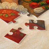 Mrs. Claus Christmas Craft Holiday Sewing Scene Legpuzzel (Zijkant)